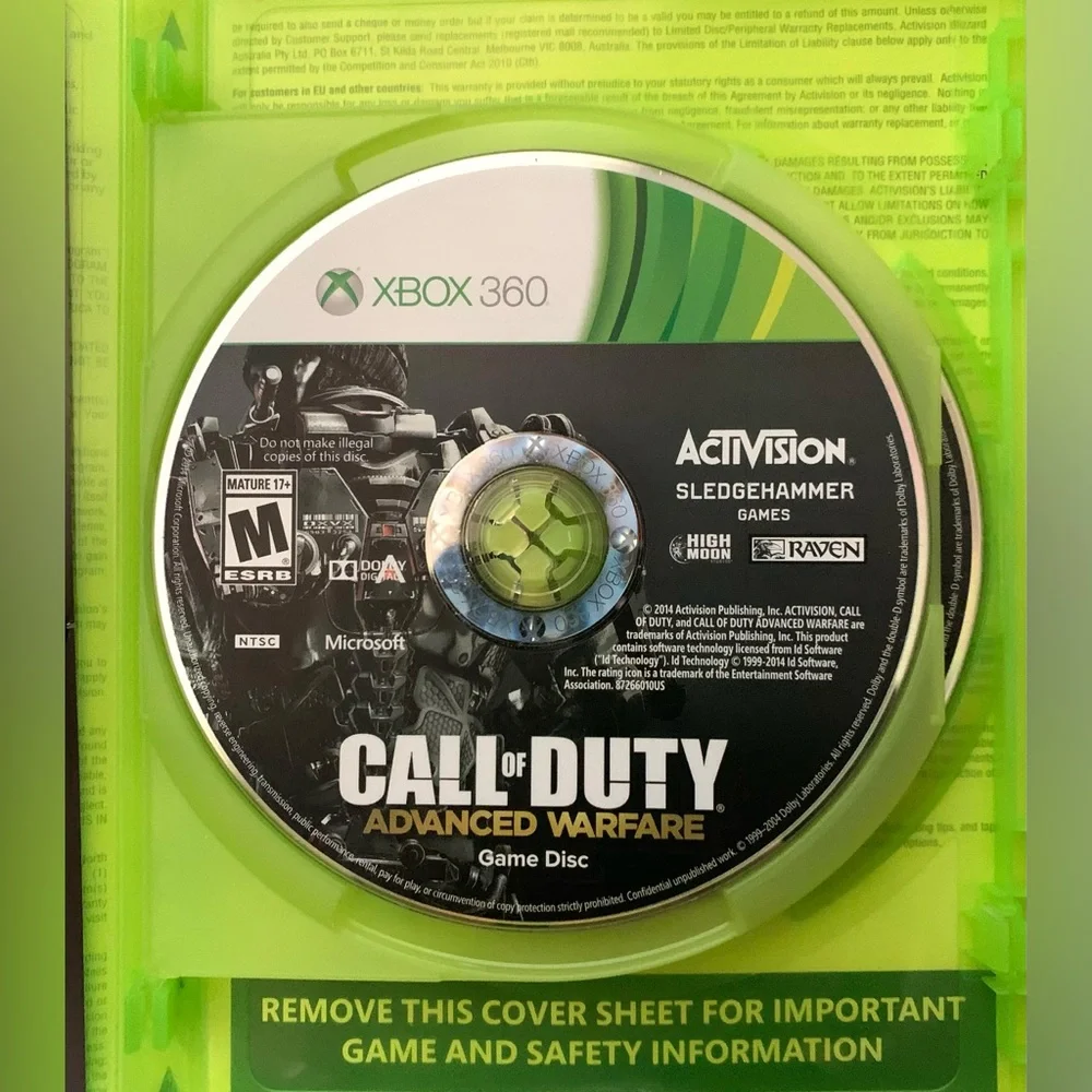 Call of Duty Advanced Warfare Day Zero Edition (Xbox 360, 2 Discs, 2014) Tested